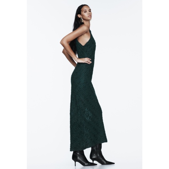 ZARA HALTER DRESS WITH FRINGE - Picture 5 of 13